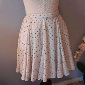 American Apparel cream dot skirt